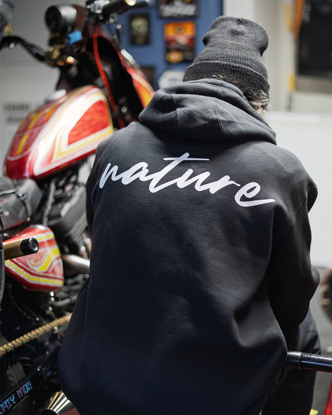 script hoodie black