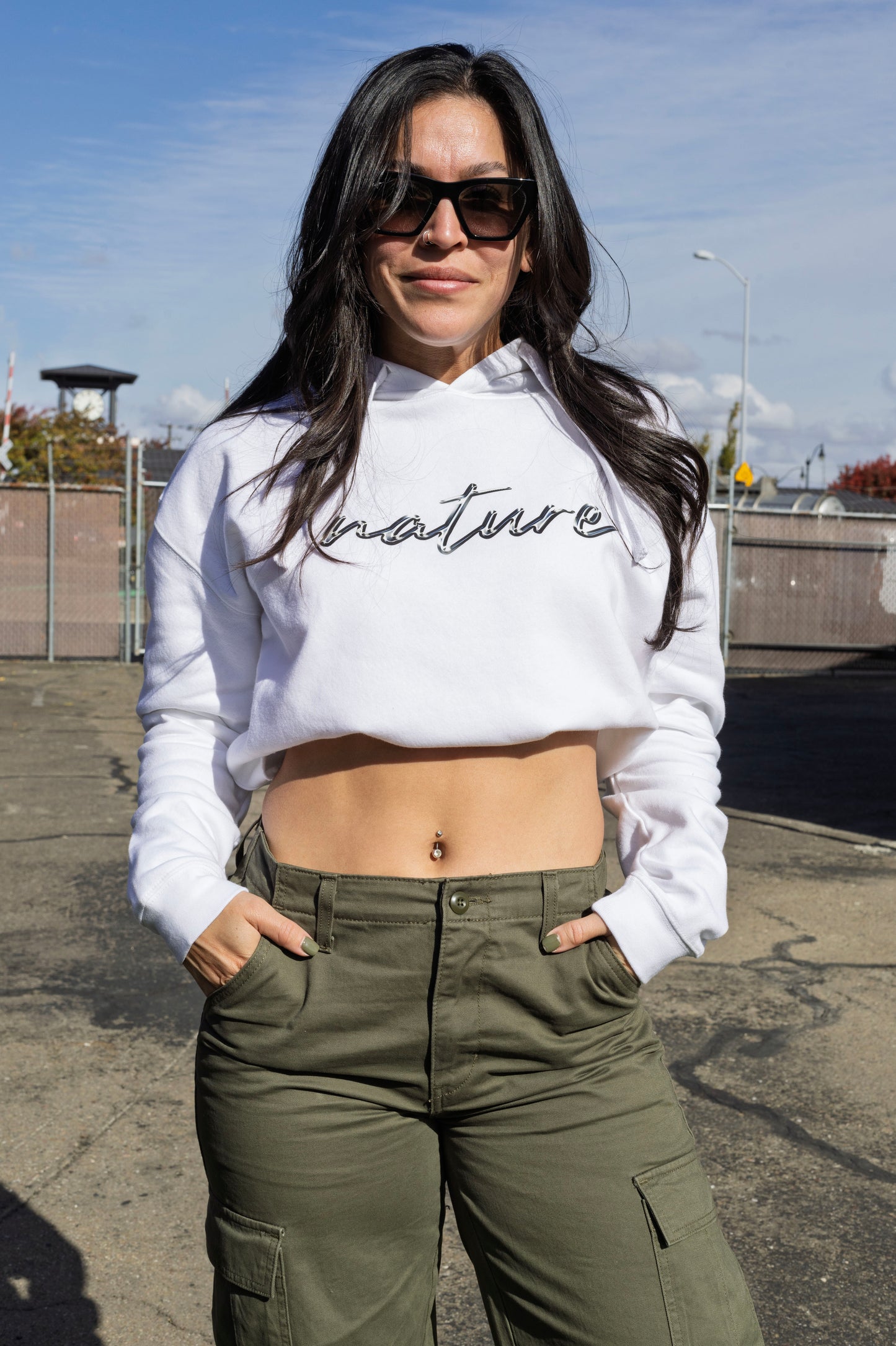 NATURE crop hoodie